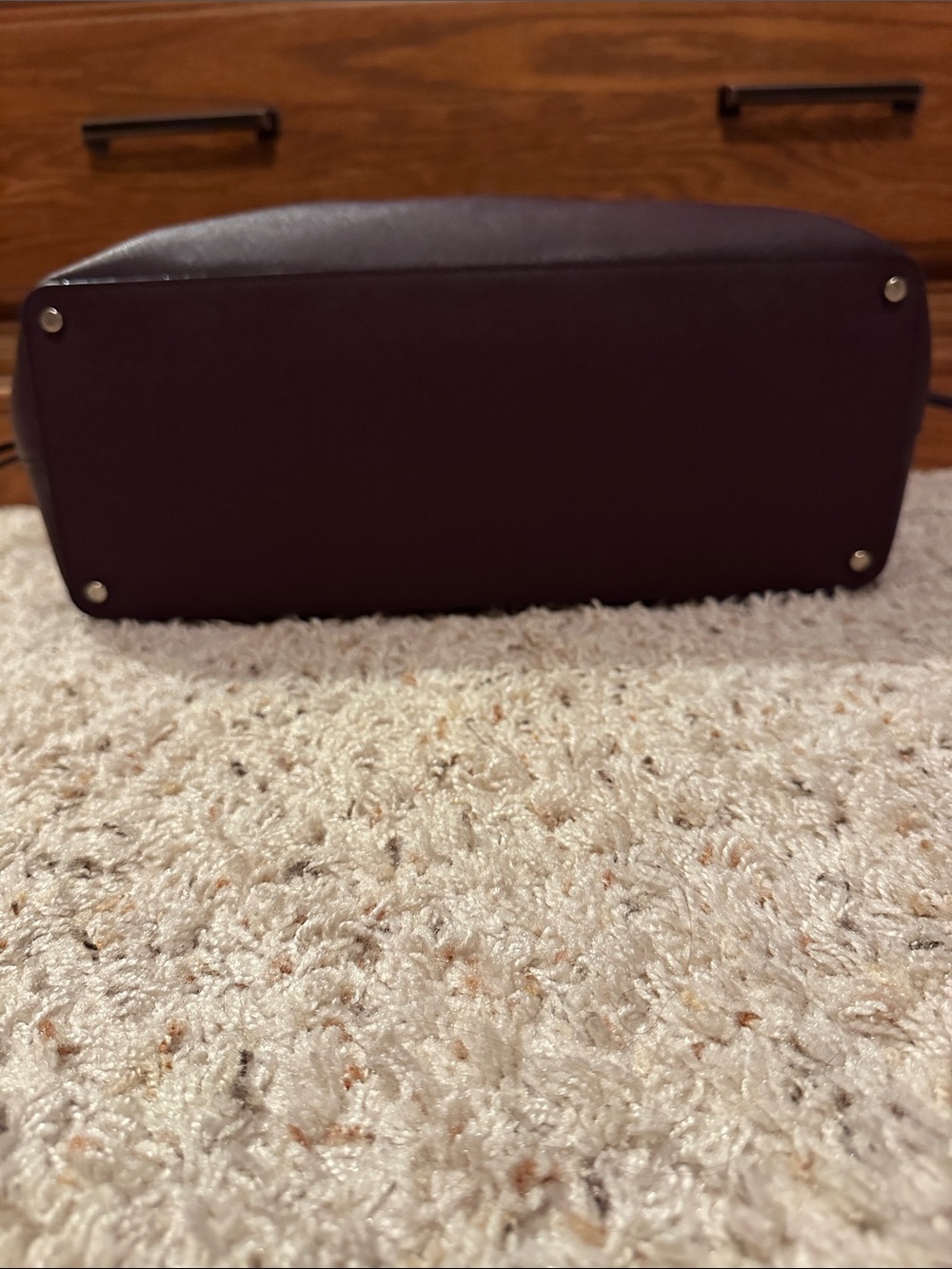 kate spade plum leather tote in wine - Picture 6 of 14